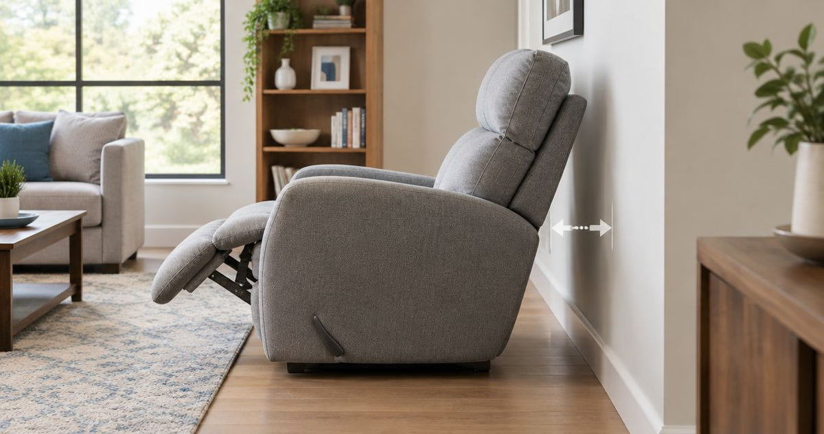 How much wall clearance does a wall-hugger recliner need?