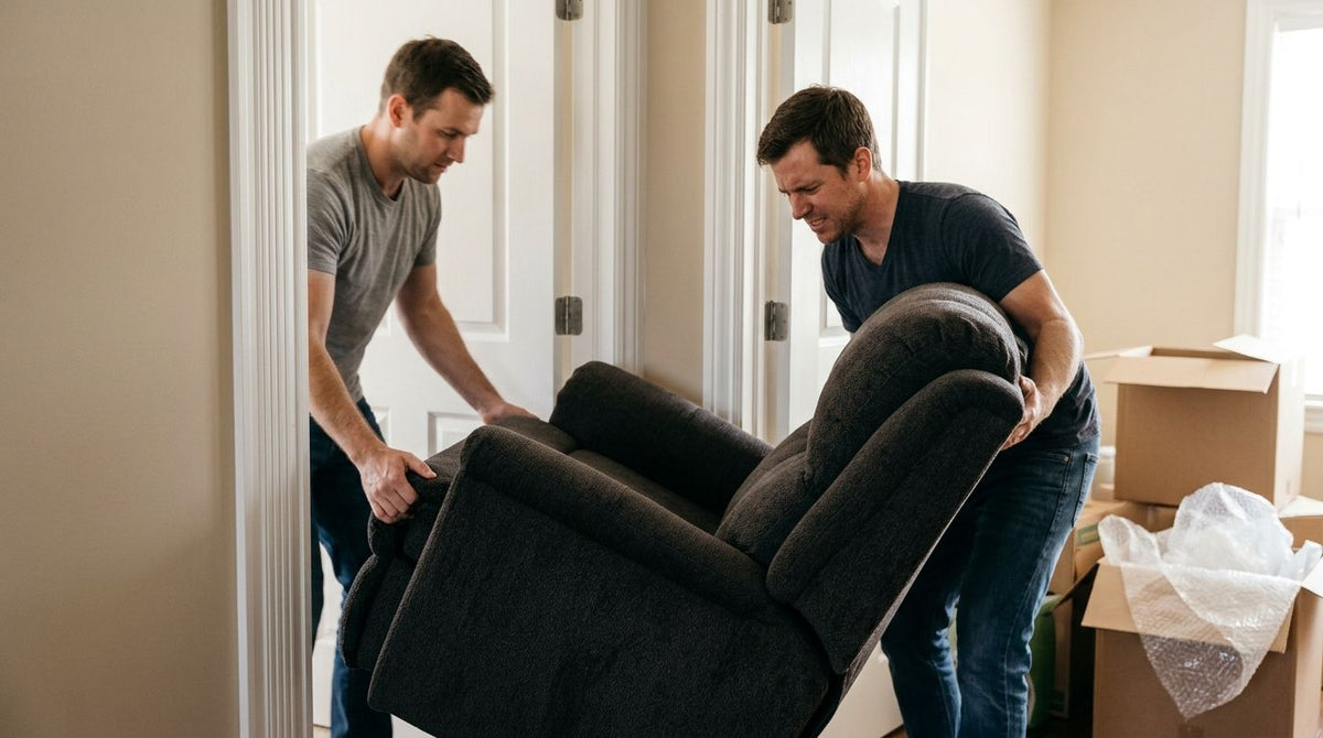 How to move a recliner through a narrow doorway