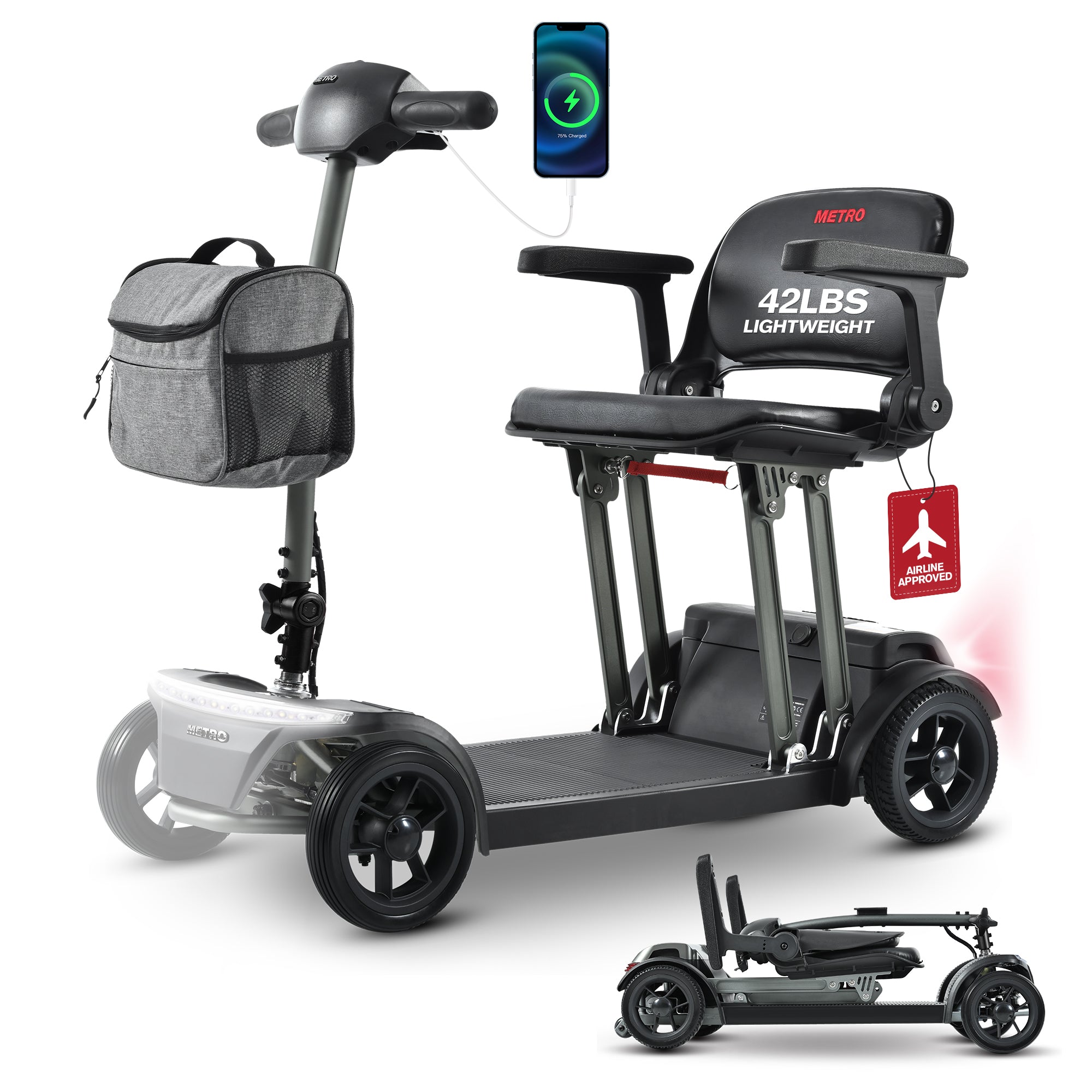 Air Traveler Scooter, 42 Lbs Light Weight