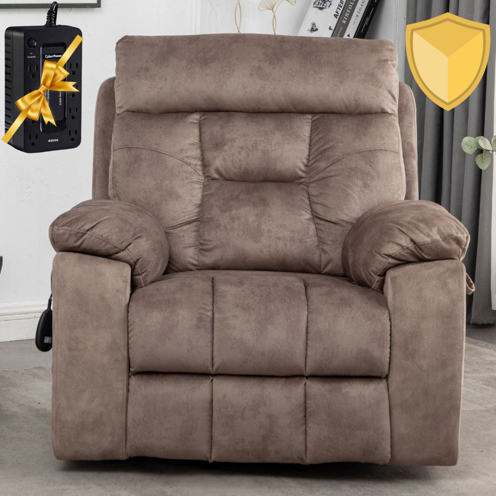 Castle Oversized Lift Chair, 26 Inch Wide Seat, Back Up Battery, Camel (Free 2 Years Warranty)