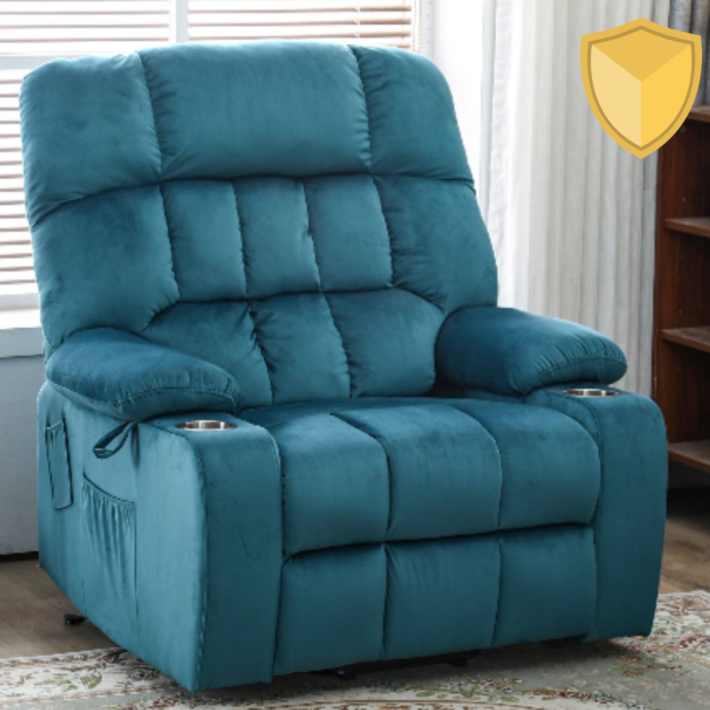 BulkyRiser Lift Chair, 25 Inch Extra Wide Seat, Teal (Free 2 Years Warranty)