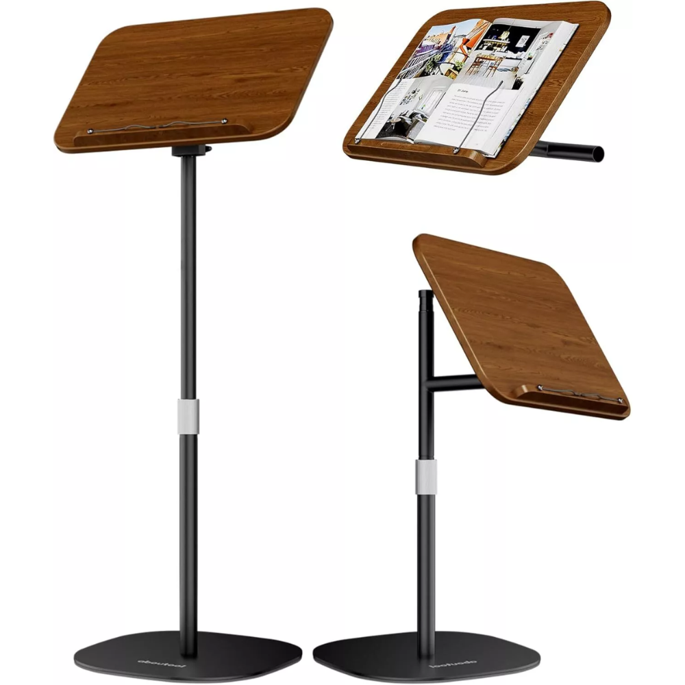 2 in 1 Dual-use Floor Book Stand Desktop Book Stand Height Adjustable for Laptop