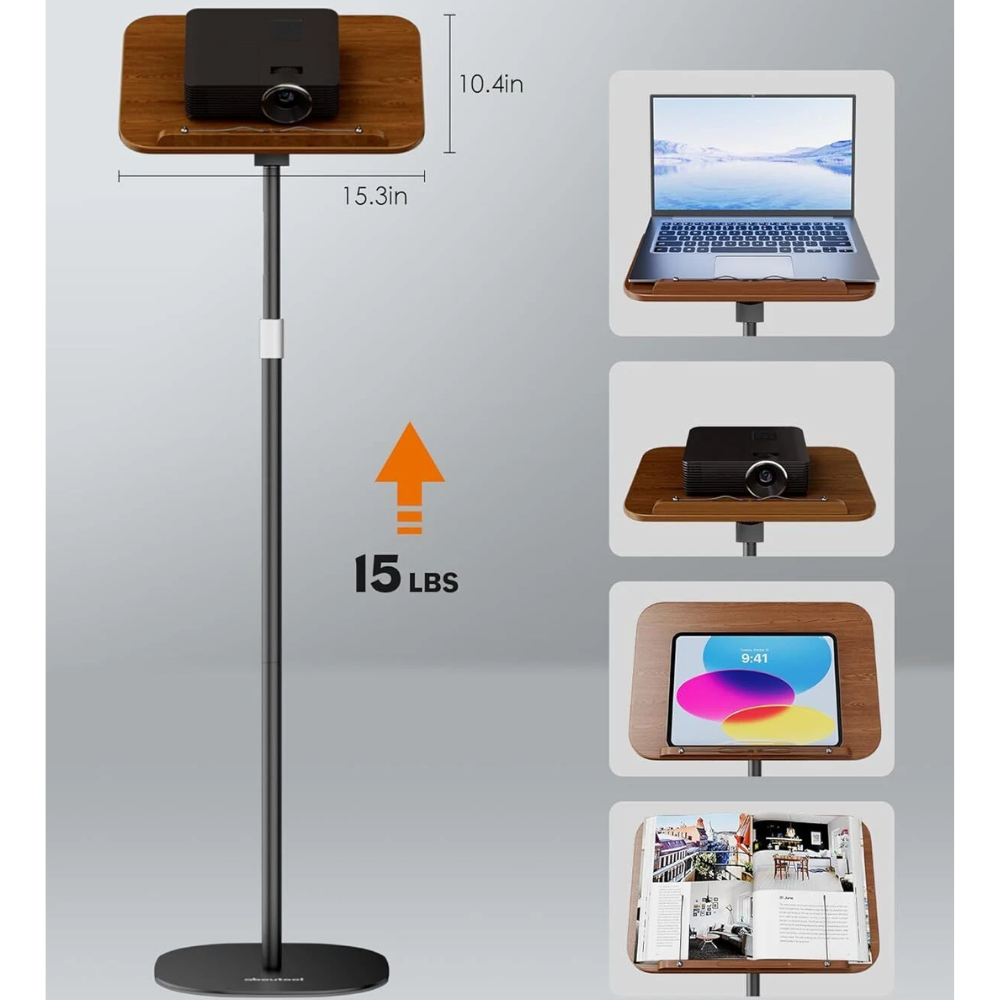 2 in 1 Dual-use Floor Book Stand Desktop Book Stand Height Adjustable for Laptop