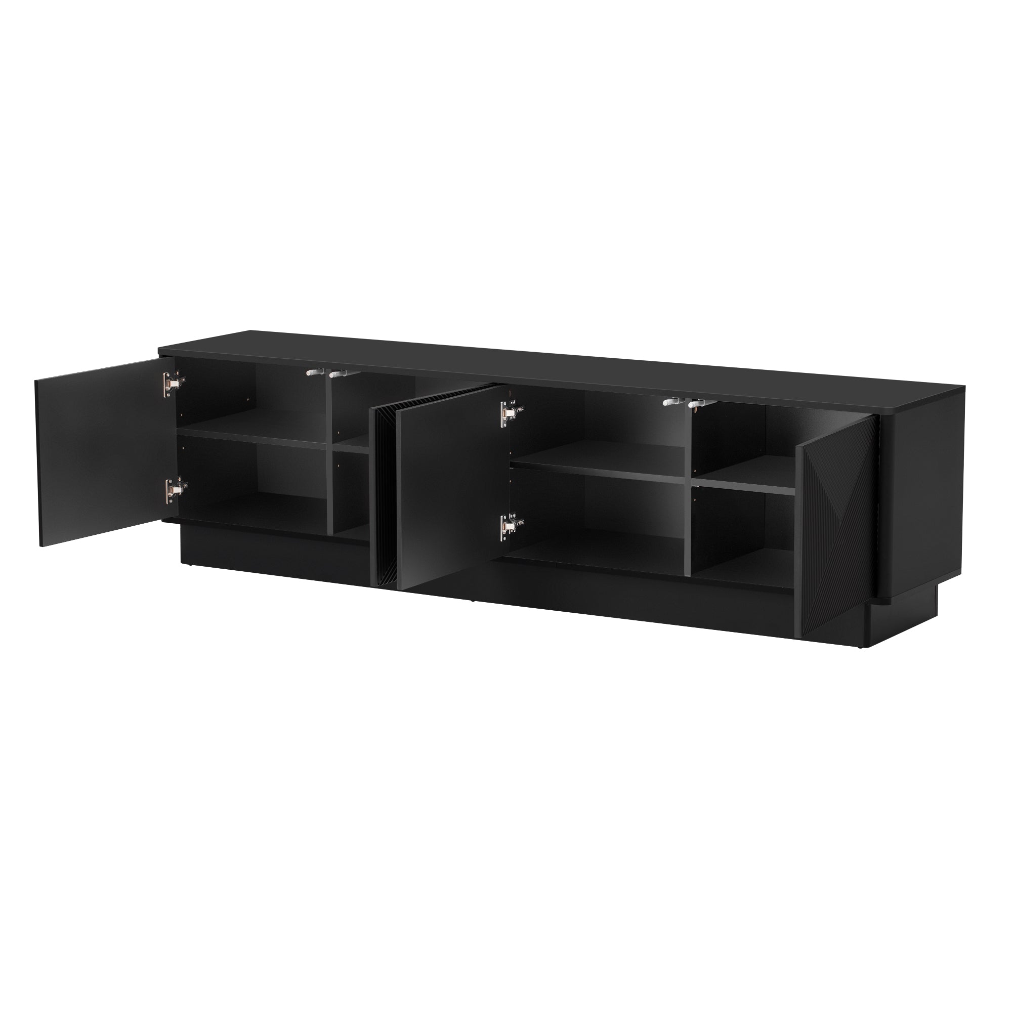 U-Can 4-Door Wave Cabinet with LED Accent.