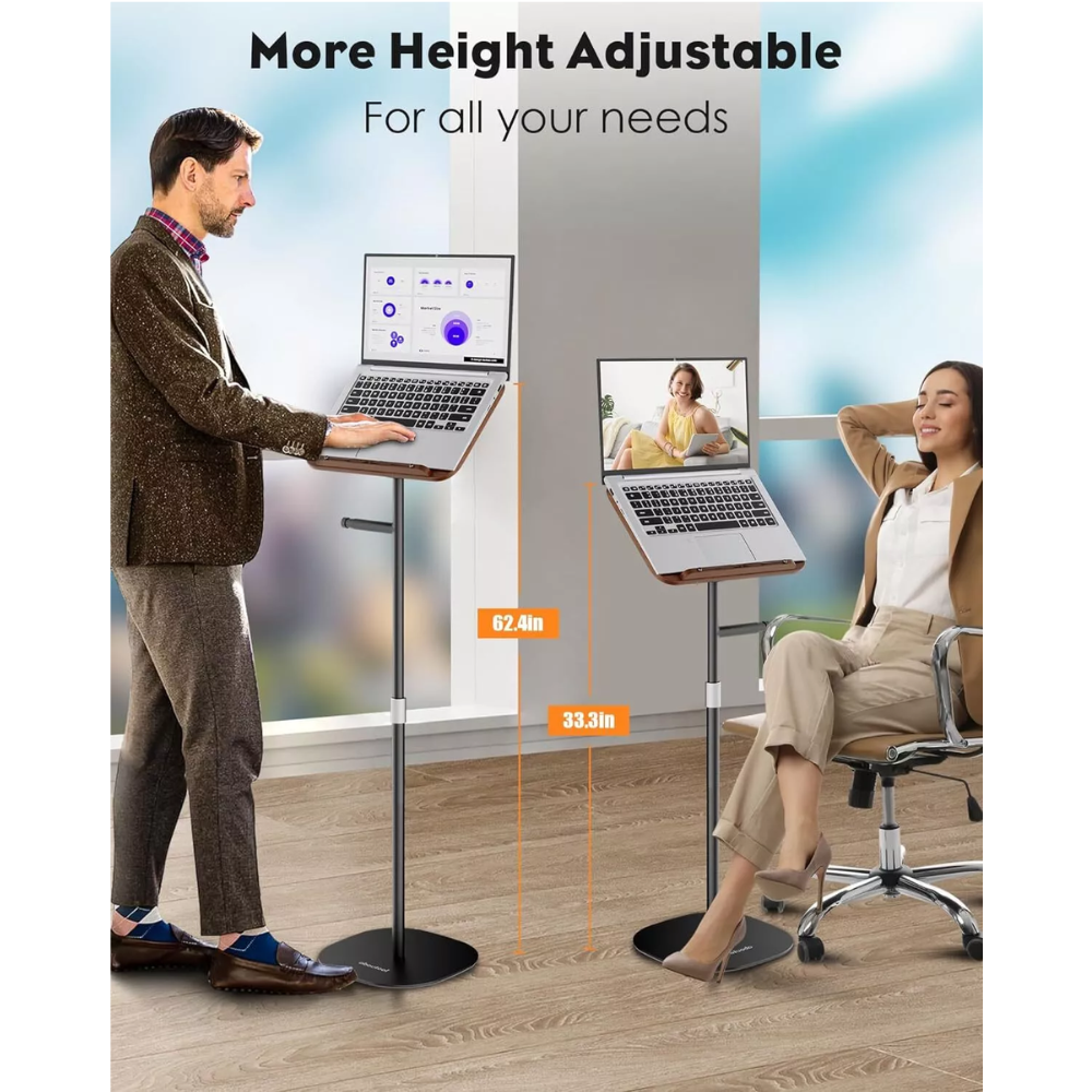 2 in 1 Dual-use Floor Book Stand Desktop Book Stand Height Adjustable for Laptop