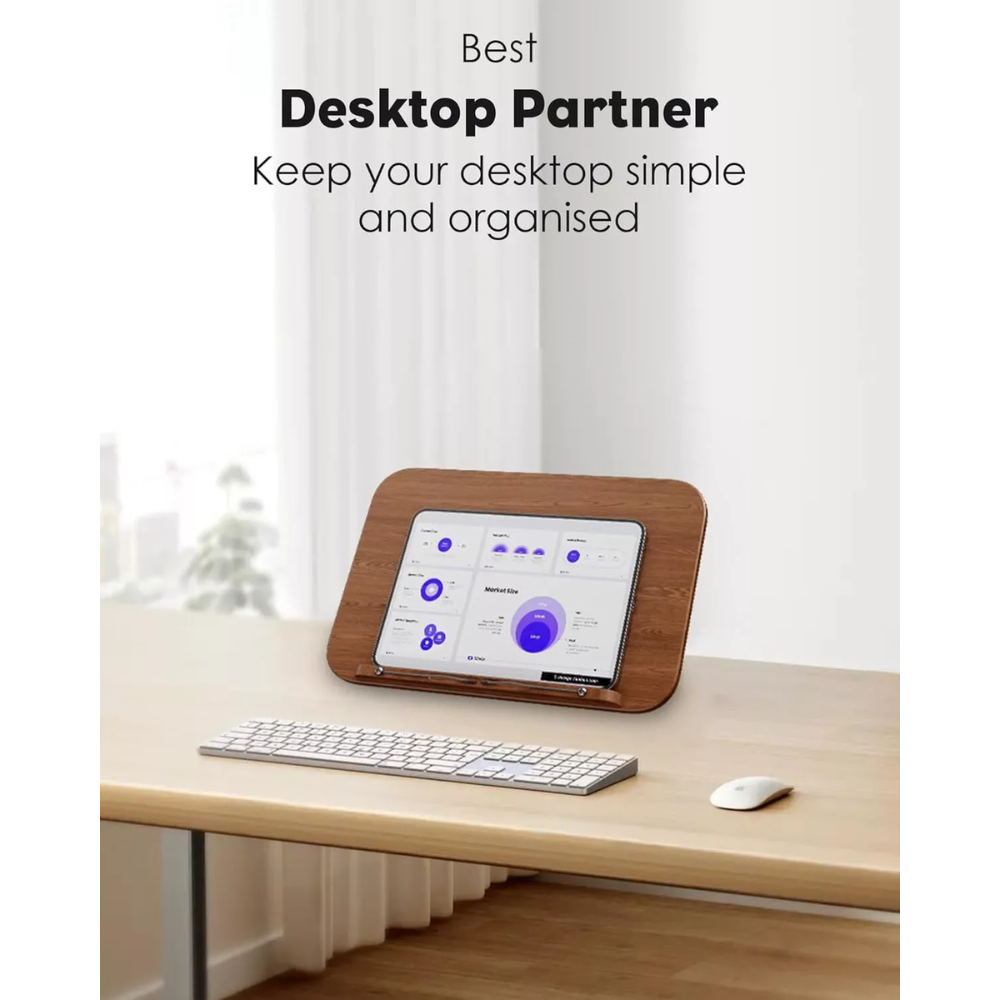 2 in 1 Dual-use Floor Book Stand Desktop Book Stand Height Adjustable for Laptop