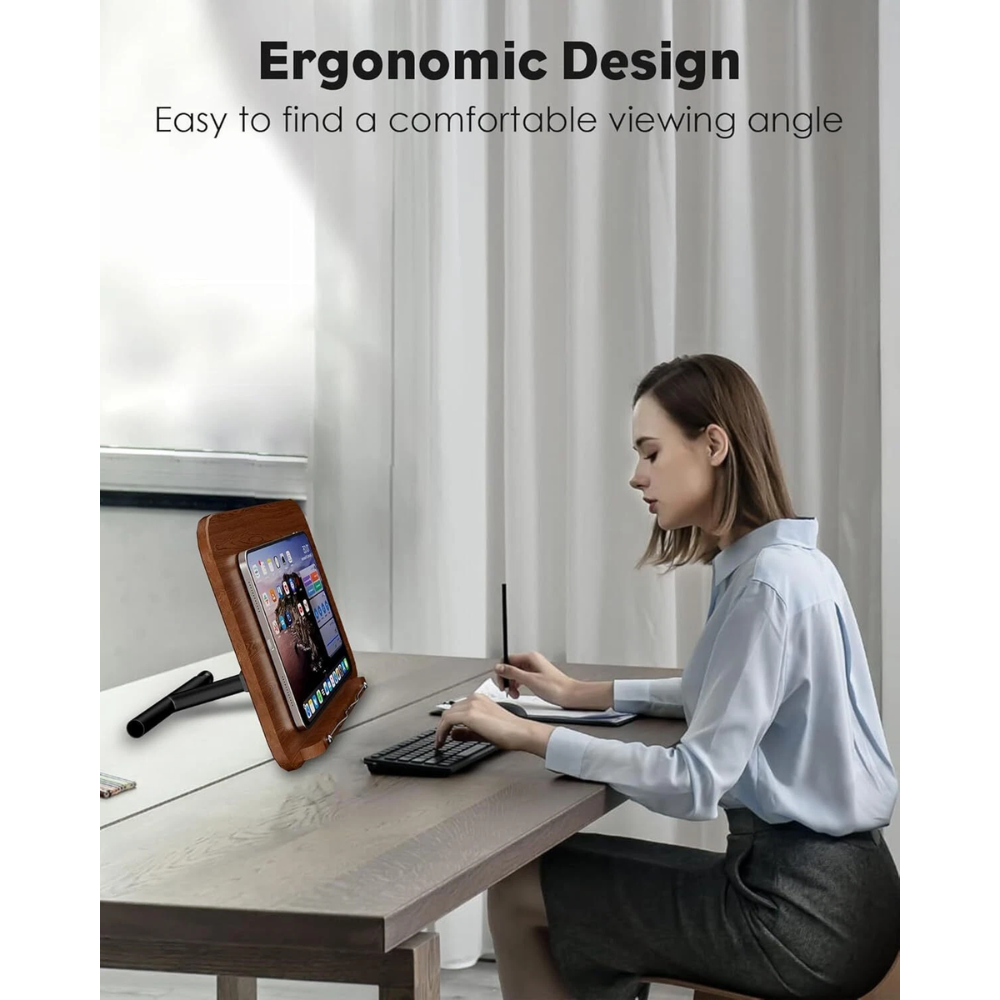 2 in 1 Dual-use Floor Book Stand Desktop Book Stand Height Adjustable for Laptop