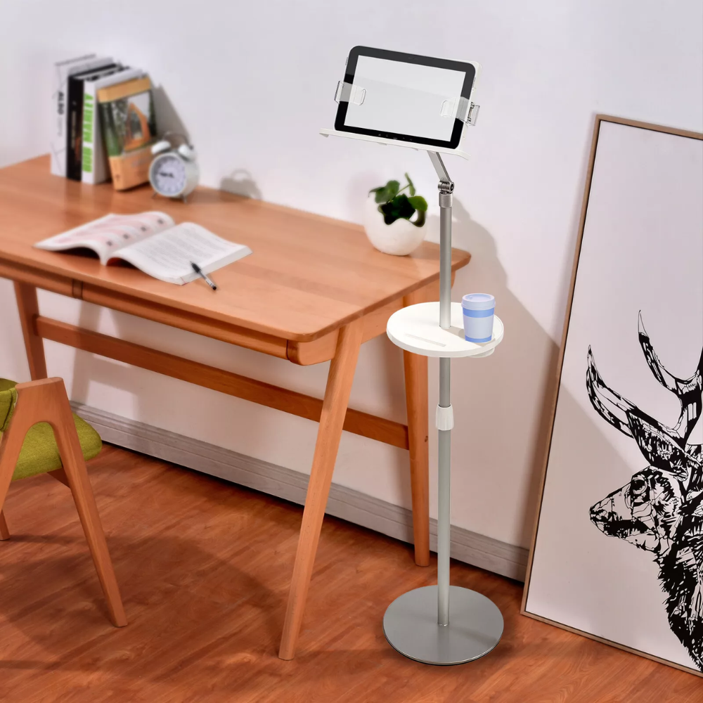 Floor Book Stand for Reading Book Holder Metal Support Adjustable Height & Panel