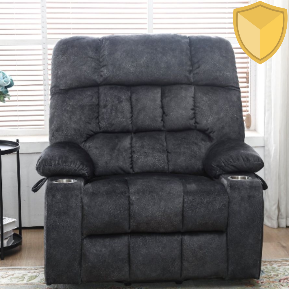 BulkyRiser Lift Chair, 25 Inch Seat, Oversized, Grey (Free 2 Years Warranty)