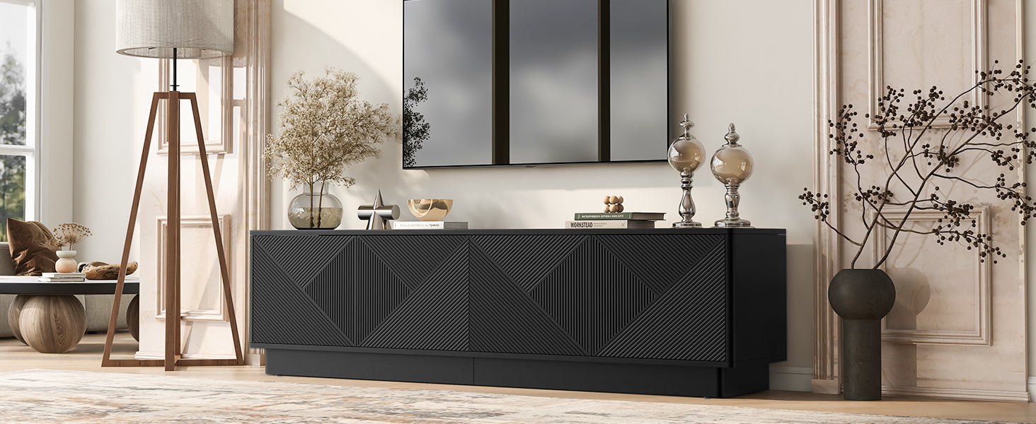 U-Can 4-Door Wave Cabinet with LED Accent.