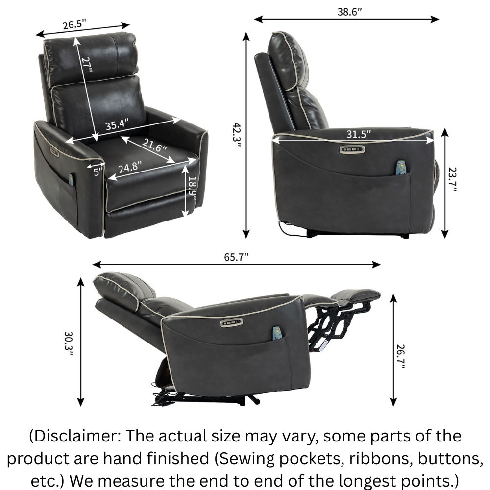 Nimbus Zero-Gravity Power Recliner with Power Headrest and Wall-Hugger Design