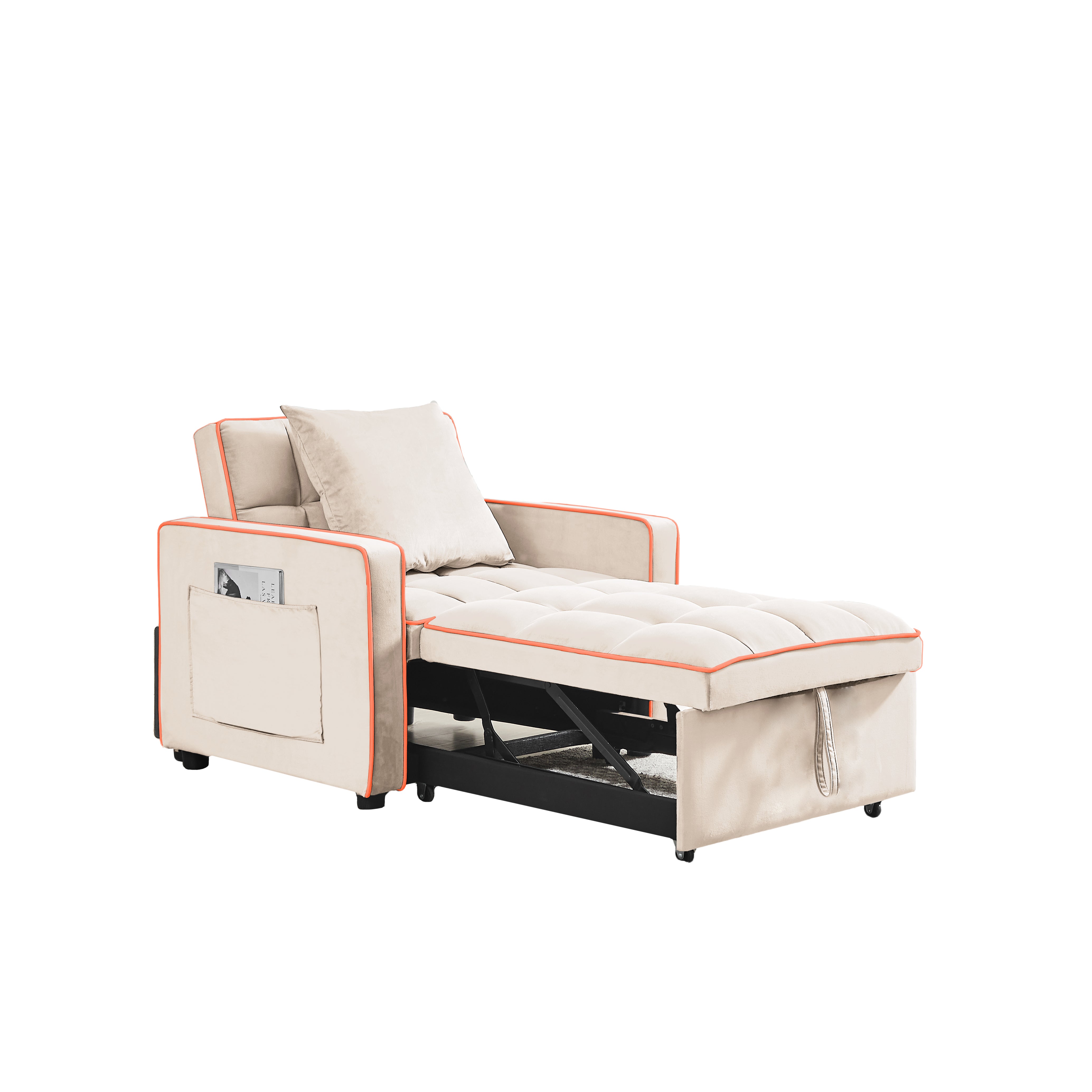 Three-In-One Sofa Bed Creamy White