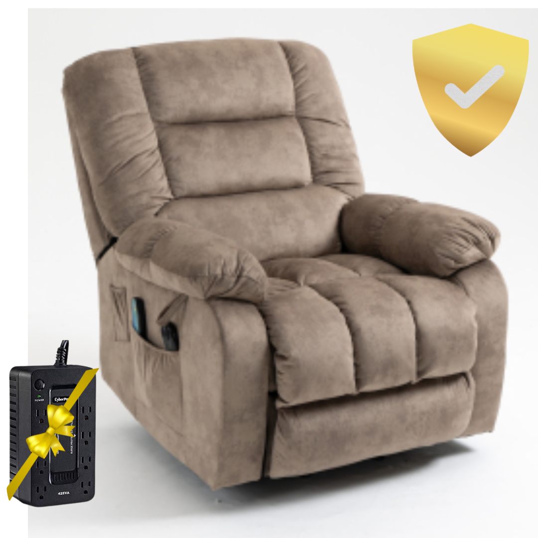TheCloud Lift Chair Recliner with Back Up Battery, Safety Motion, Brow
