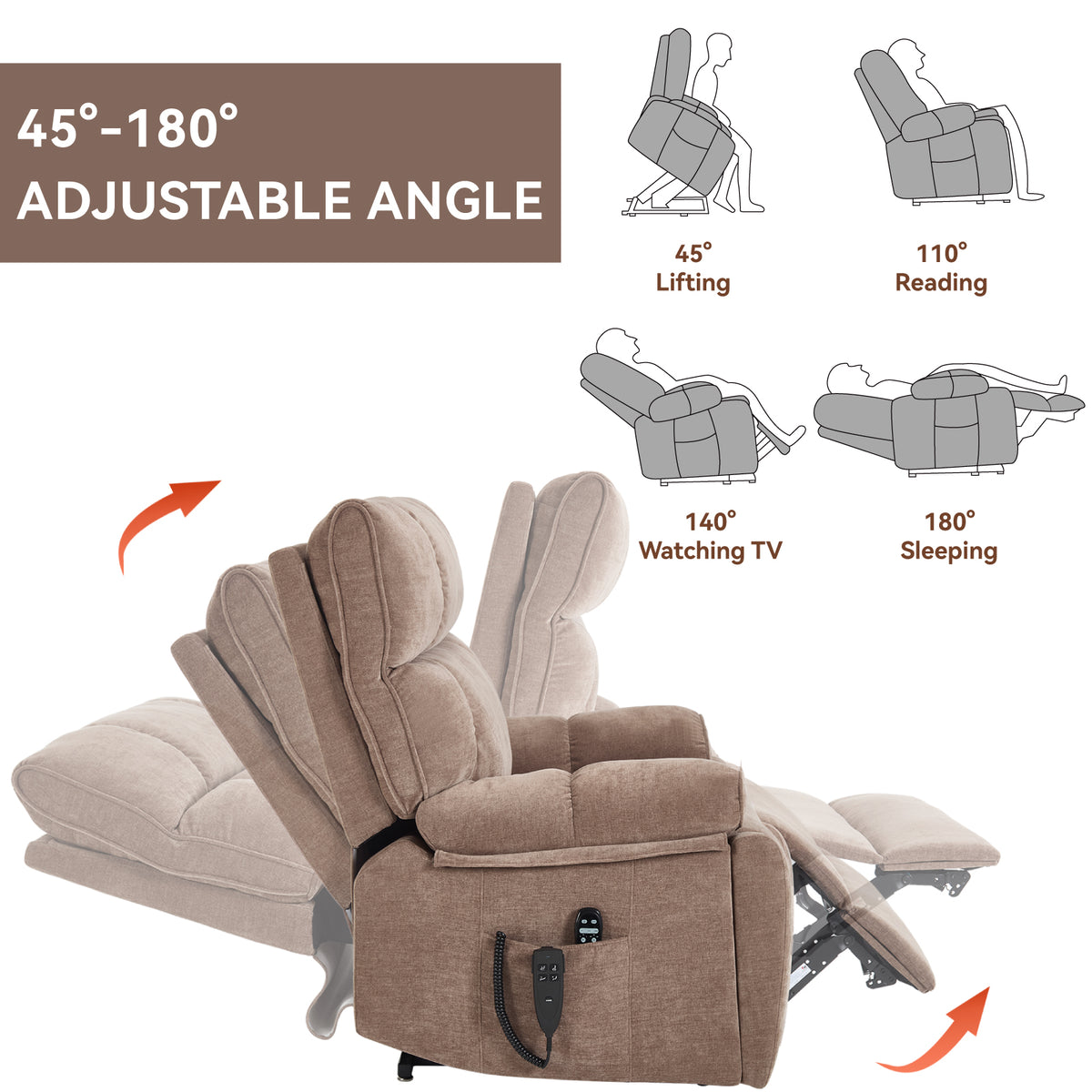 NestingCloud 2.0 Oversized Dual-Motor Power Lift Recliner Chair with Heat & Massage