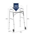Medical PreserveTech Deluxe Two Button Folding Walker with 5" Wheels