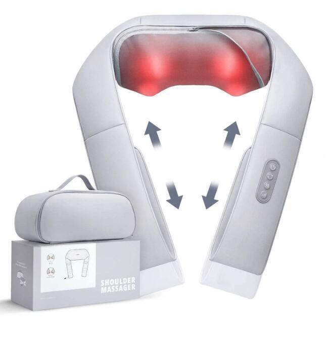 Neck & Back Massager with Heat, Color Might Vary (Display Discount at Checkout)