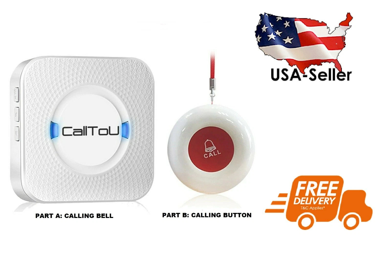 Fall Prevention - Caregiver Pager System (One per Chair, Color/Style May Vary)