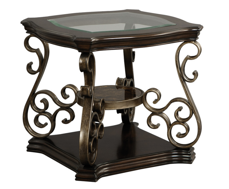 Sofa Table End table, Glass table top, Powder Coat Finish Metal legs