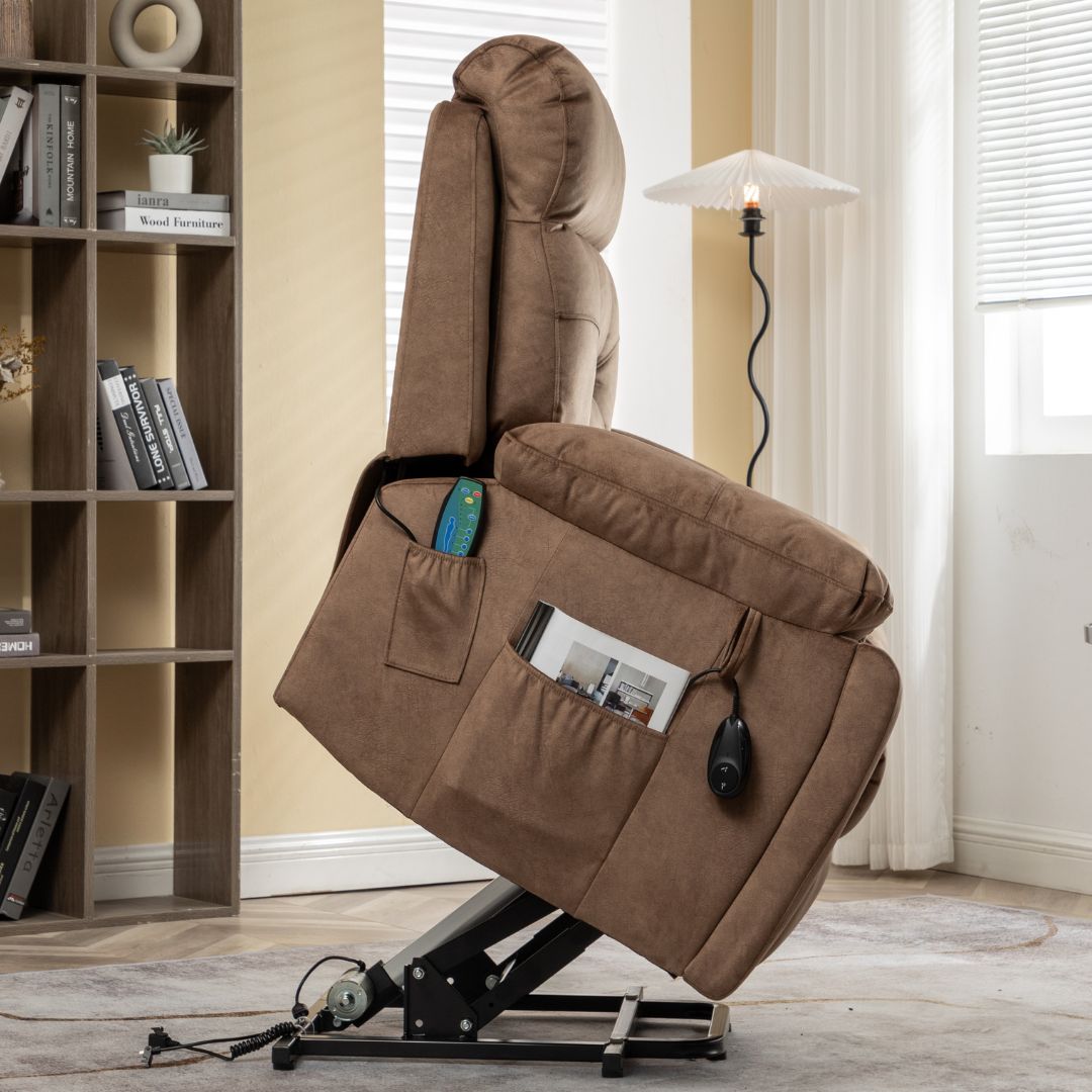 The 350 lbs bearing capacity and lifting mechanism of our lift chair make it perfect for heavier individuals. Don't compromise on comfort and safety - choose our lift chair for a reliable and supportive seating option.
