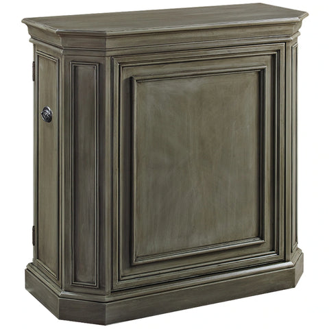 Home Bar Cabinet with Turning Shelves, 40 Inch Solid Wood, Slate