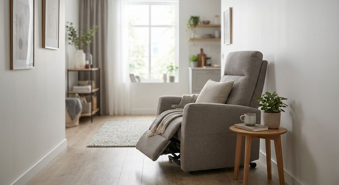 Wall hugger recliners for small spaces