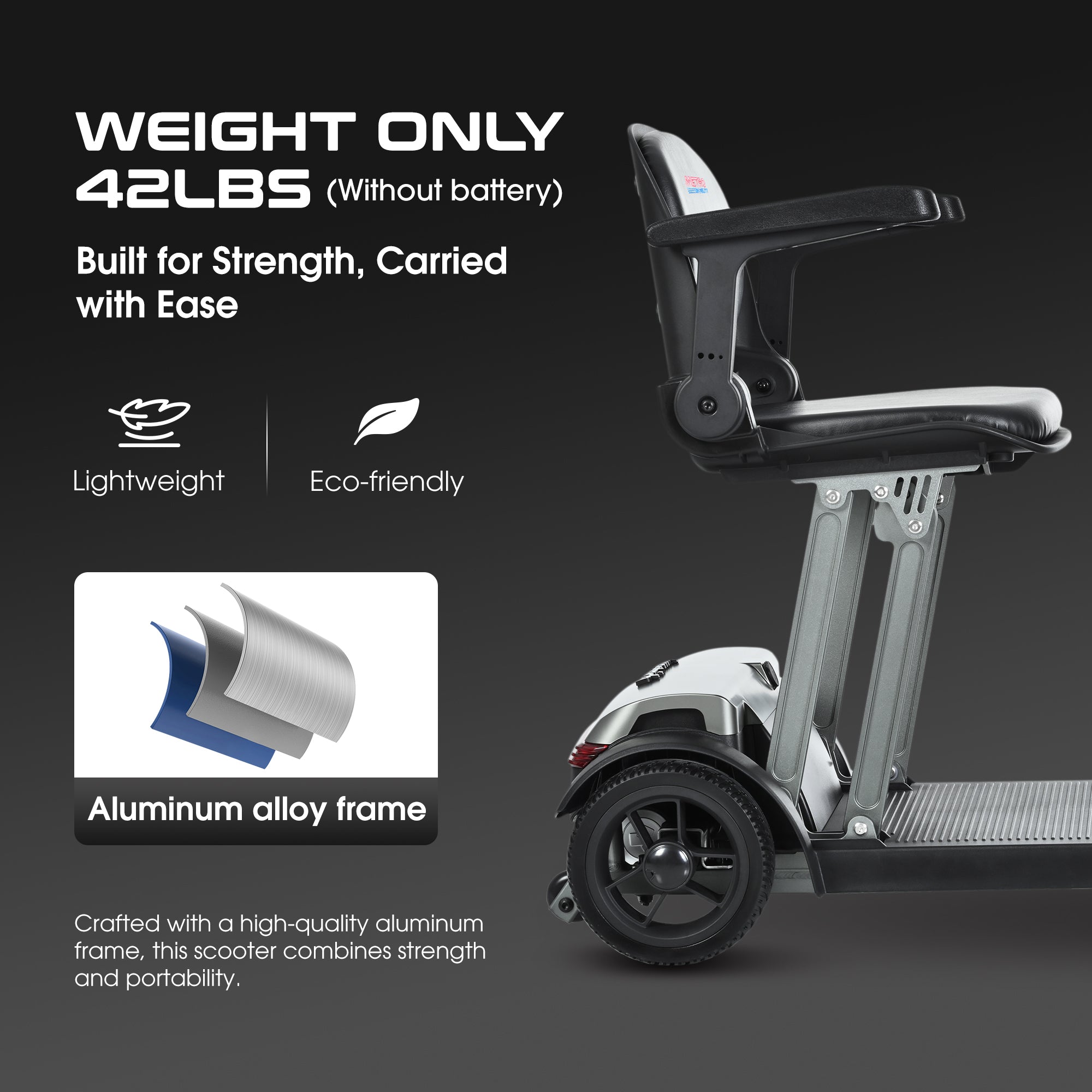 Air Traveler Scooter, 42 Lbs Light Weight