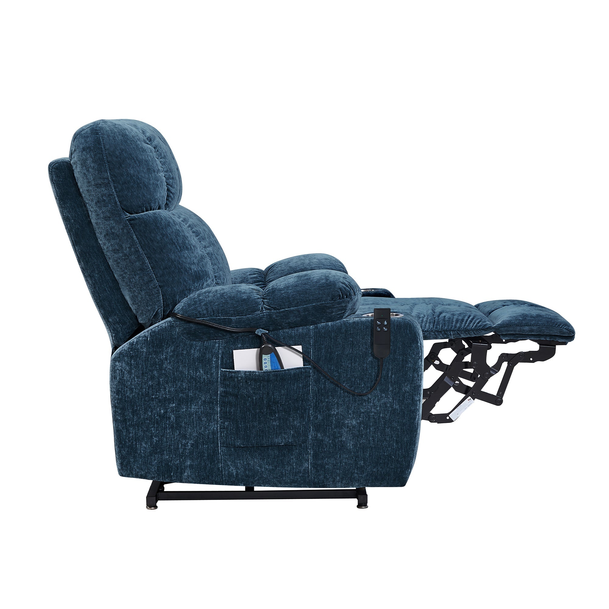 NestingCloud Lift Chair with Dual Motor, 180° Lay Flat Recliner, With Back Up Battery, Blue ‪‪(FREE 2 Years Warranty).