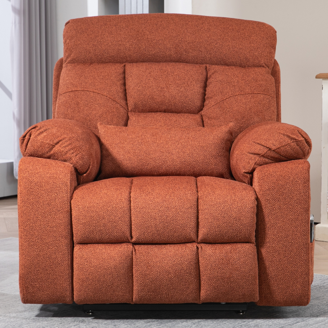 LuxQuad Lay Flat Lift Chair, The First 4 Motors Oversized Recliner, Sunset Rose (Free 2 Years Warranty)