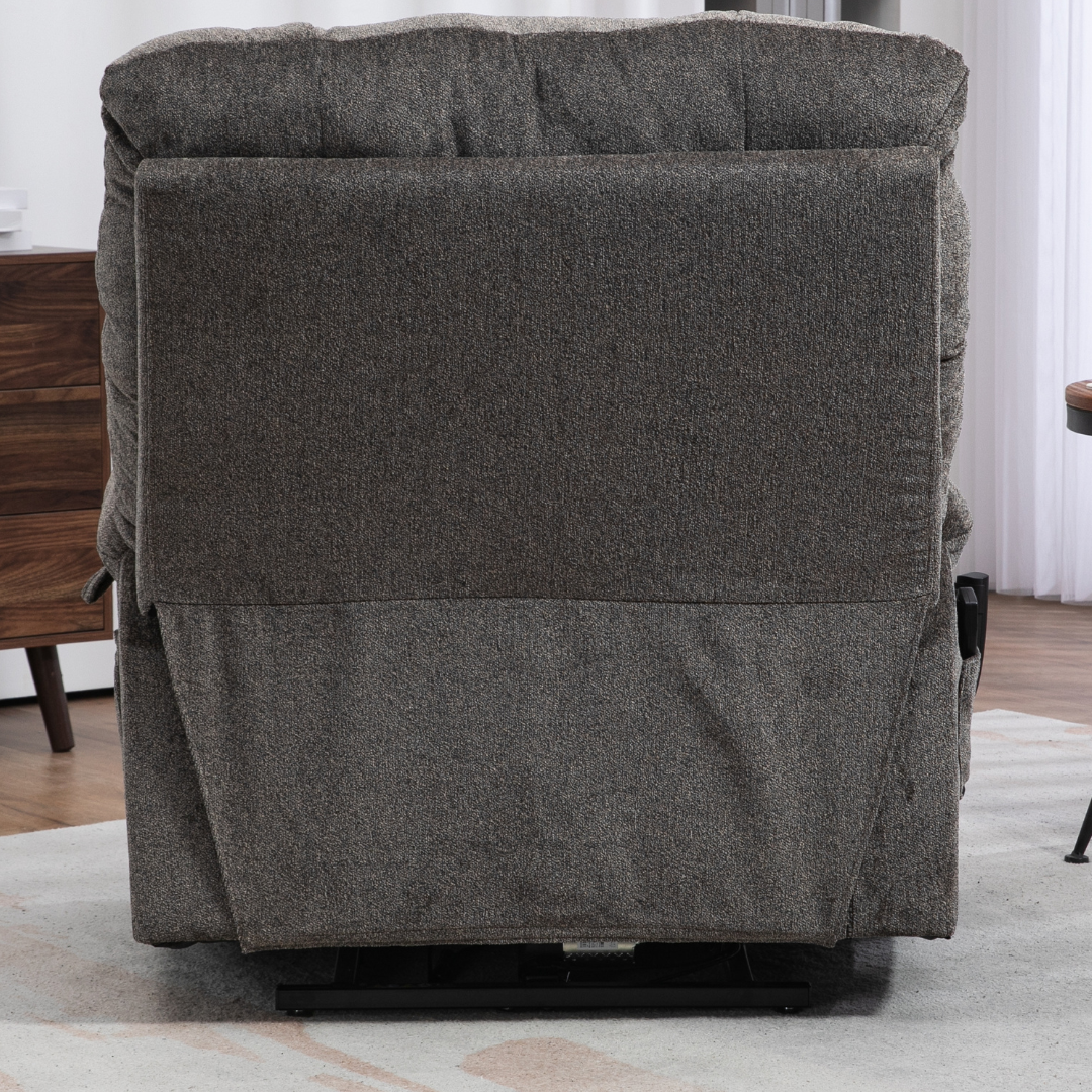 Bulkyriser 2.0 Lay Flat Lift Chair, 25.6 Inch Wide Seat 73.2 Inch Length, Dual Motors, Light Gray (FREE 2 YEARS WARRANTY).