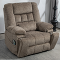 LuxQuad Lay Flat Lift Chair, 25.5 Inch Wide Seat, The First 4 Motors Lift Chair, Grey-Brown (FREE 2 Years Warranty).