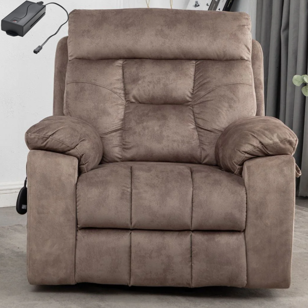 Castle Oversized Lift Chair, 26 Inch Wide Seat, Back Up Battery, Camel‪ (Free 2 Years Warranty)