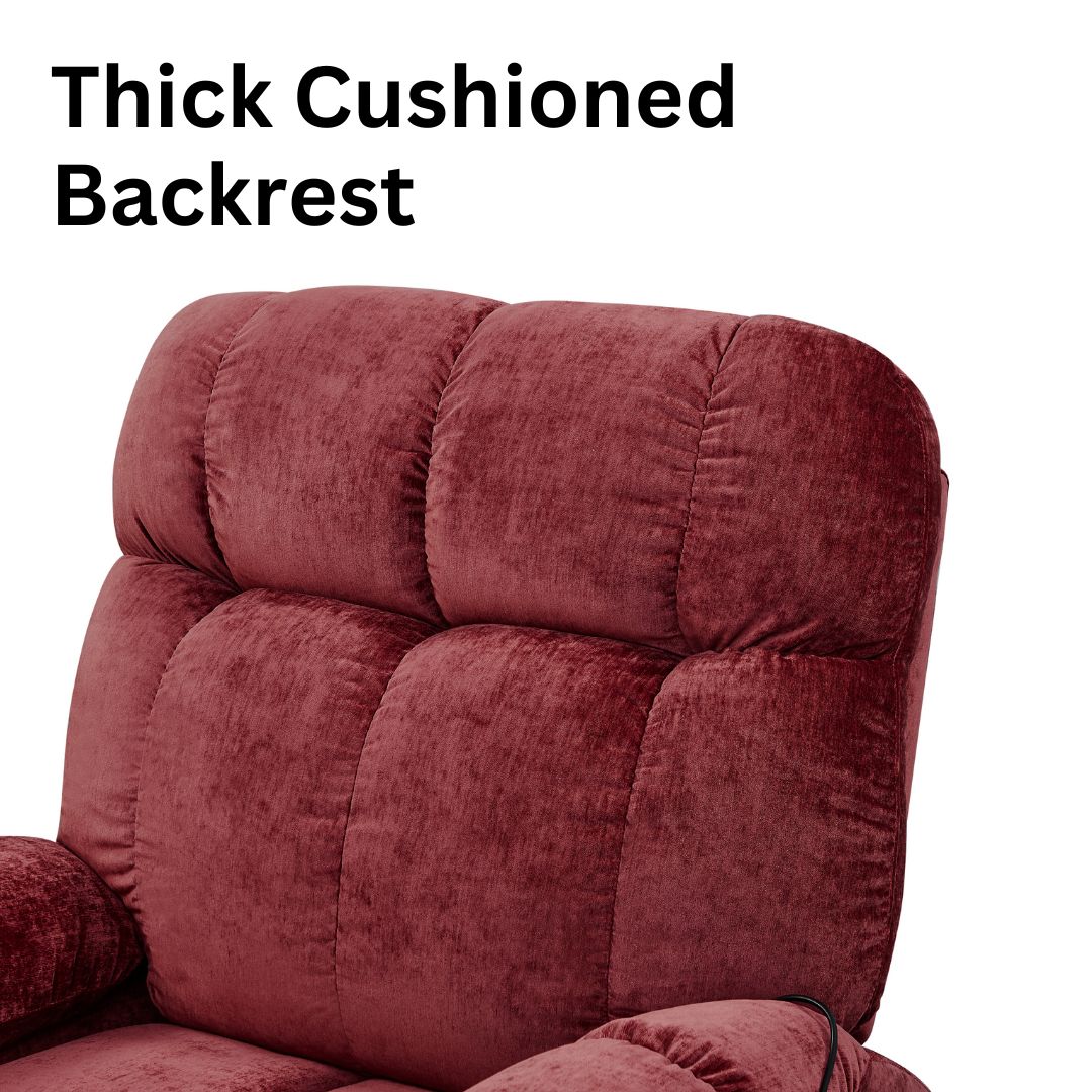 NestingCloud Lift Chair with Dual Motor, 180° Lay Flat Recliner, With Back Up Battery, Red ‪(FREE 2 Years Warranty).