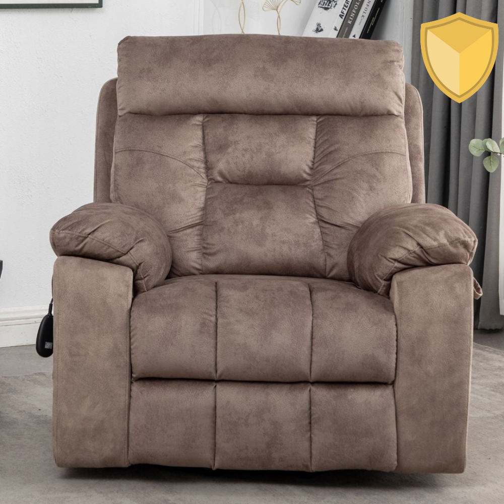 Castle Lift Chair, 26 Inch Extra Wide Seat, Camel‪ (Free 2 Years Warranty).