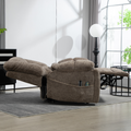 LuxQuad Lay Flat Lift Chair, 25.5 Inch Wide Seat, The First 4 Motors Lift Chair, Grey-Brown (FREE 2 Years Warranty).