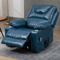 SleepingTitan Origin Lay Flat Lift Chair, 25.1 Inch Wide Seat 74.2 Inch Length, With Back Up Battery, Faux Leather Blue ‪(FREE 2 Years Warranty)