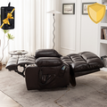 Bulkyriser 2.0 Lay Flat Lift Chair, 25.6 Inch Wide Seat, Back Up Battery, Dark Brown (Free 2 Years Warranty)