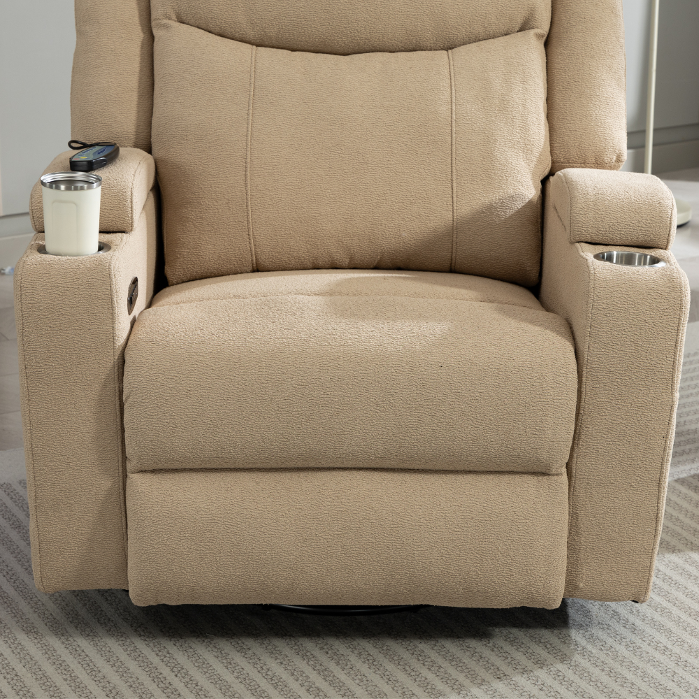 Luna Swivel Rocker - Power Recliner with Heat & Massage