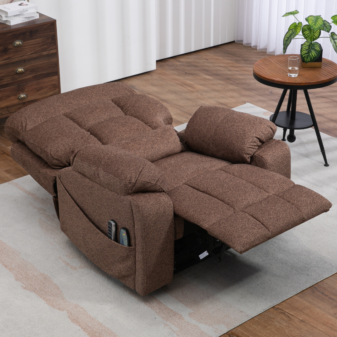 LuxQuad luxury brown recliner chair