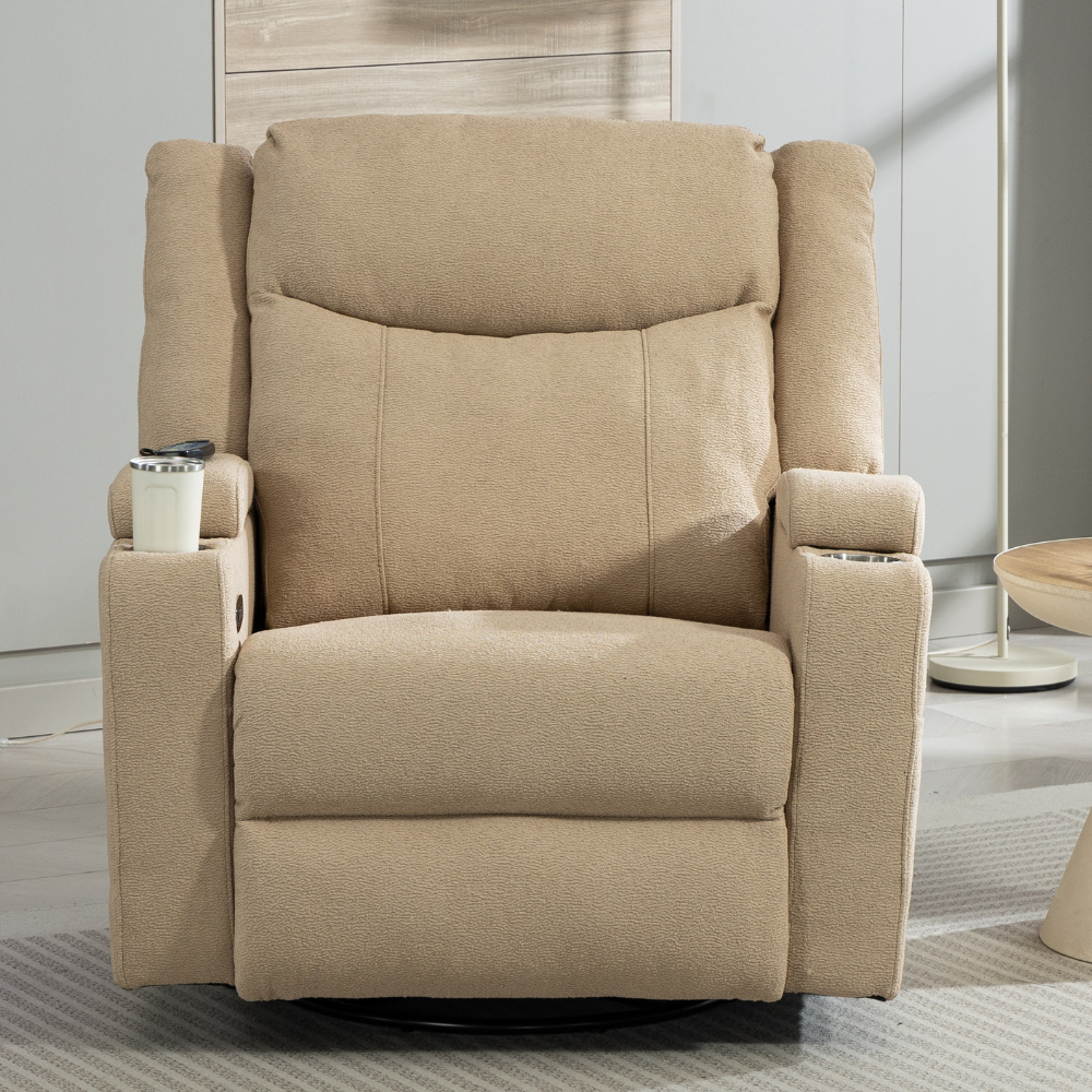 Luna Swivel Rocker - Power Recliner with Heat & Massage