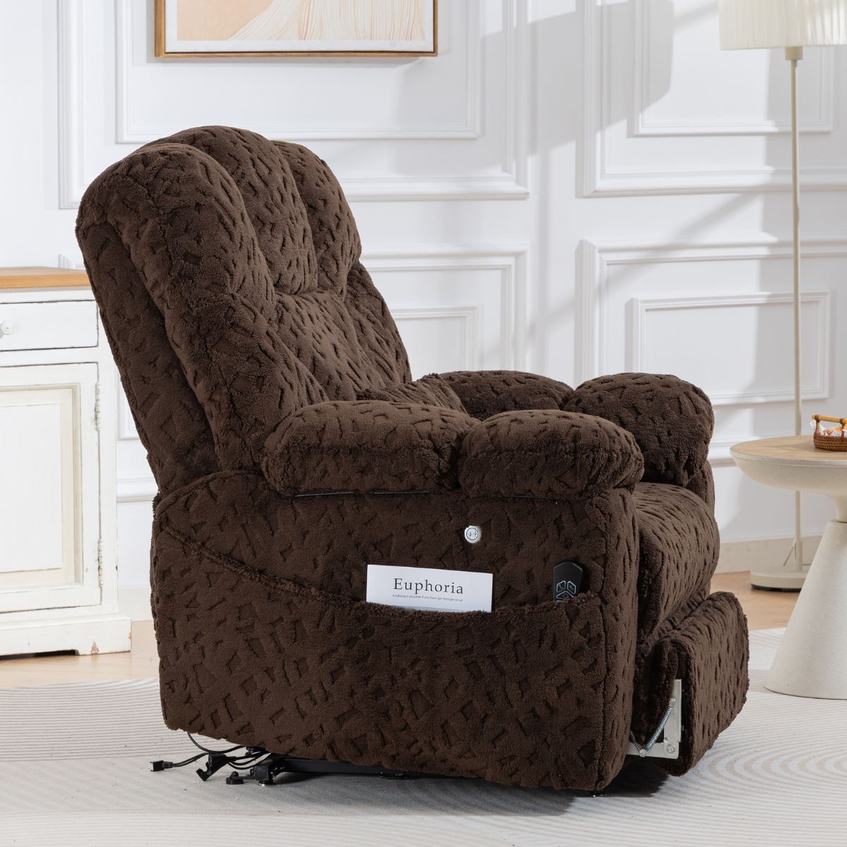 AirCell Massage Lift Chair – 28 Inch Wide Seat, 500-LBS Capacity with Extended Footrest