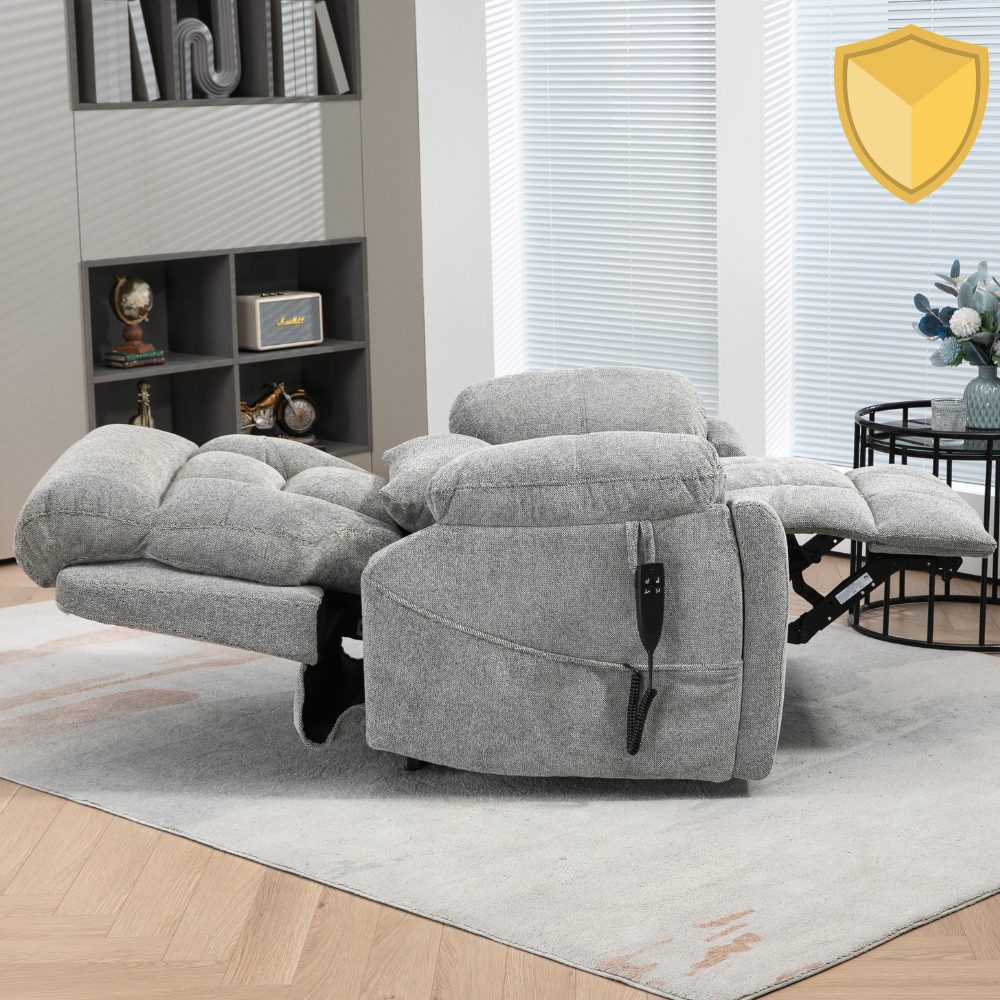 Castle 2.0 Lay flat Lift Chair, 26 Inch Extra Wide Seat, Gray