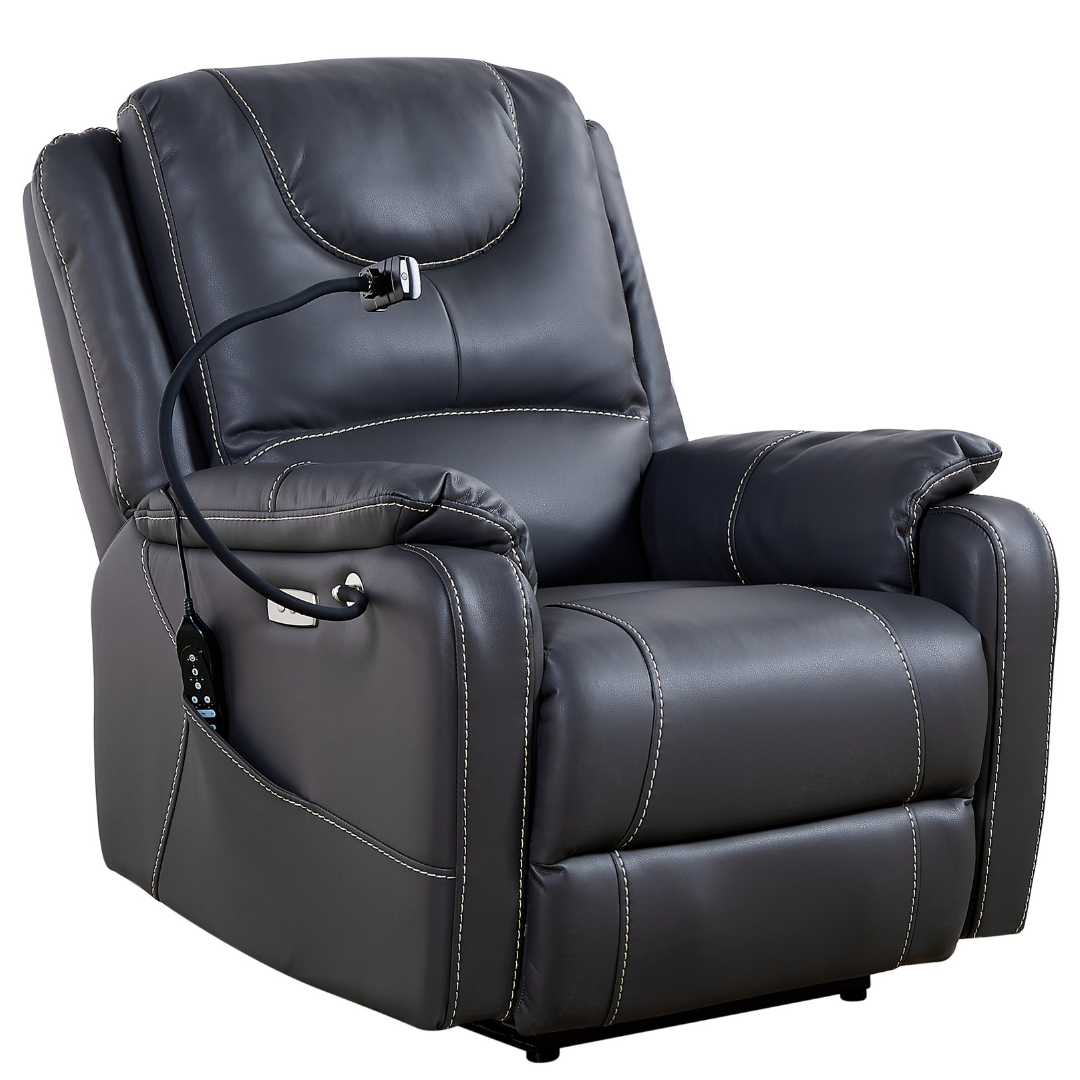 CloudFloat Recliner Chair with Heat and Massage, 139 Degree True Zero Gravity, with Heat and Massage Faux Leather Black (FREE Eye Massager).