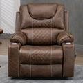 SleepingTitan Origin Lay Flat Lift Chair, 25.1 Inch Wide Seat 74.2 Inch Length, With Back Up Battery, Faux Leather Brown ‪(FREE 2 Years Warranty)