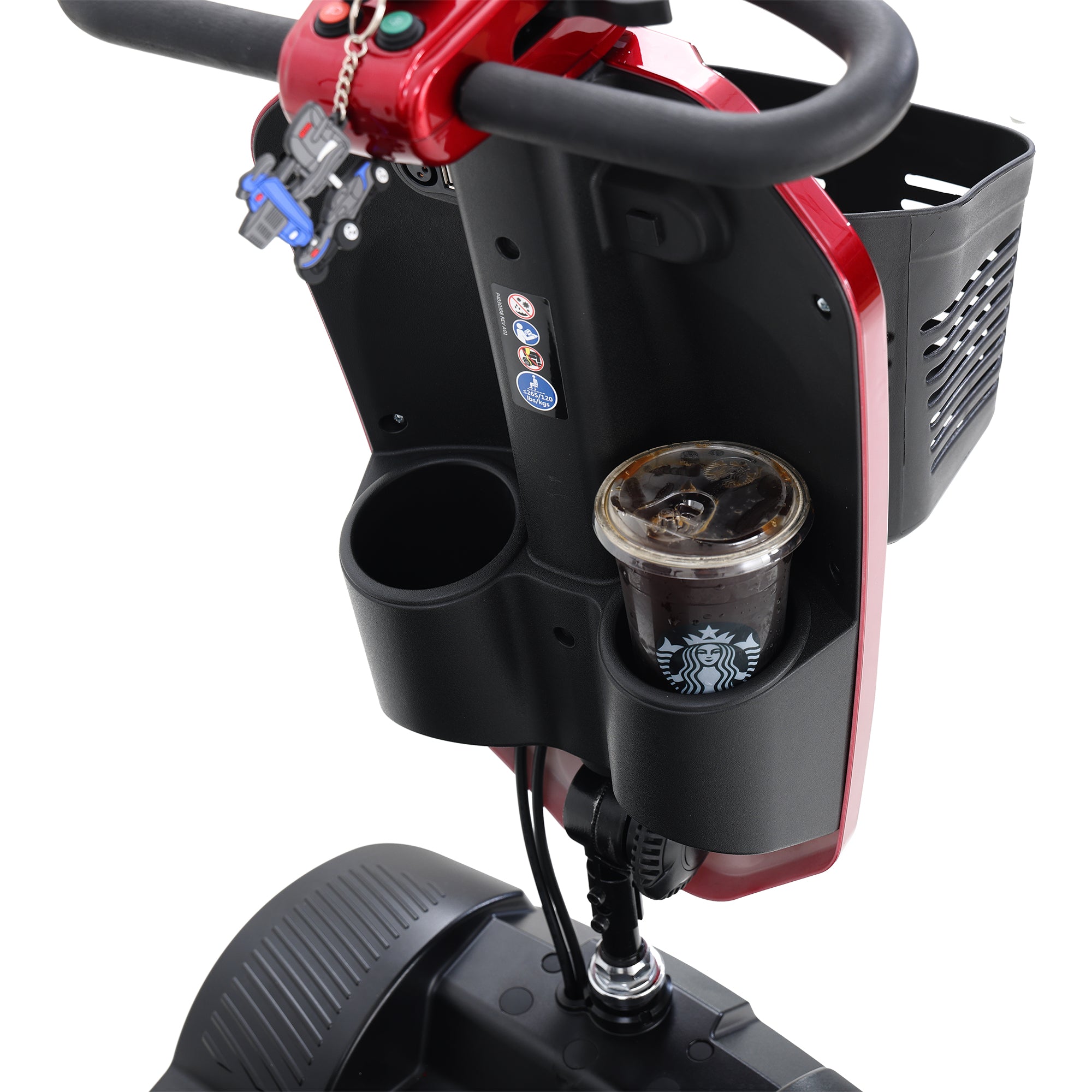 Metro Mobility Max Plus 4-Wheel Mobility Scooter, 300 lb Capacity, 16 Mile Range, Rear Suspension (FREE Raincoat).