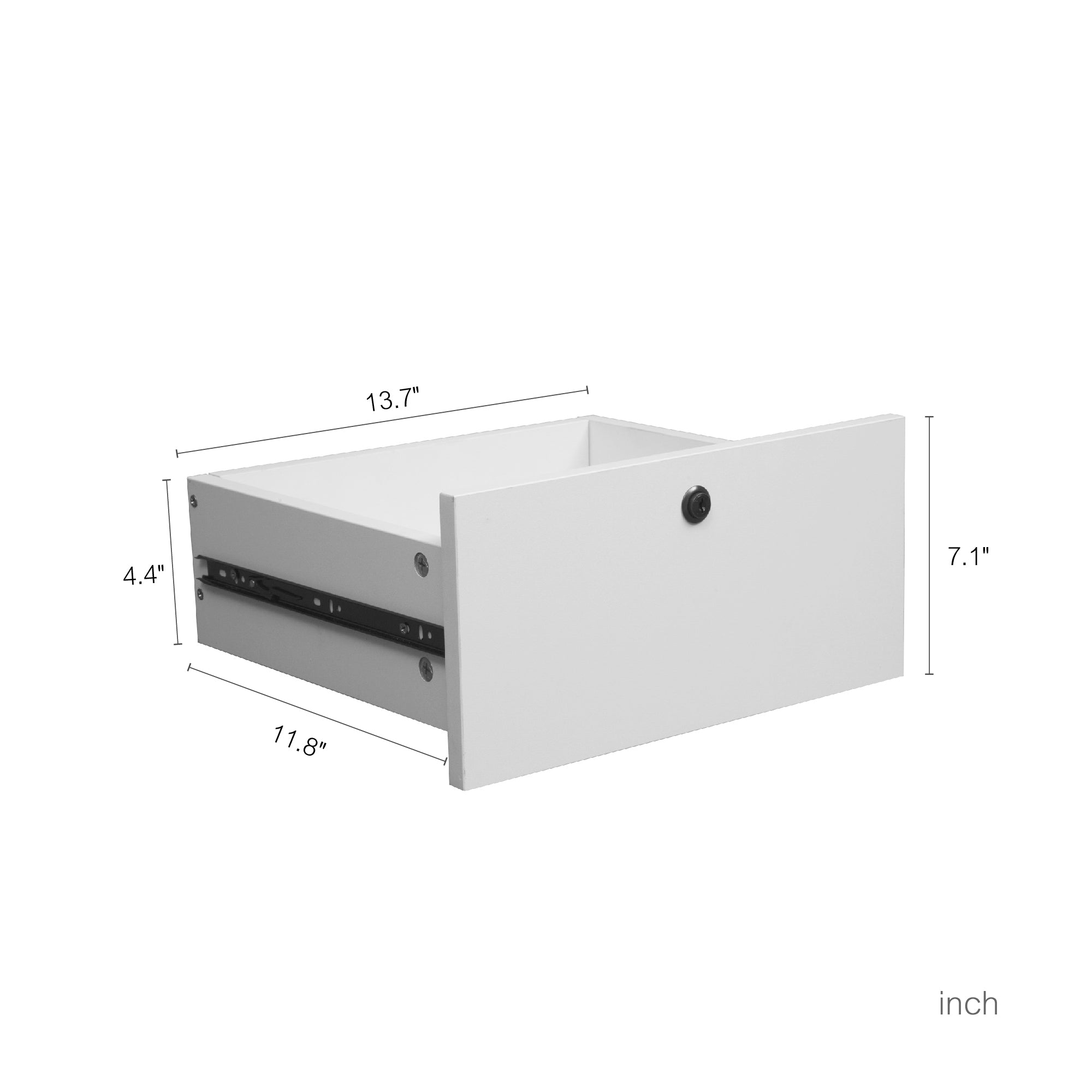 Modern Nightstand with Charging Station, Night Light & Storage Cabinet – White