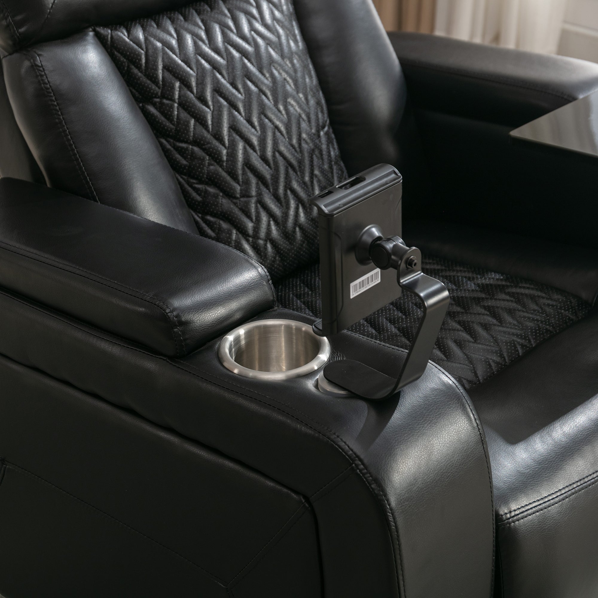 270 Degree Swivel PU Leather Power Recliner