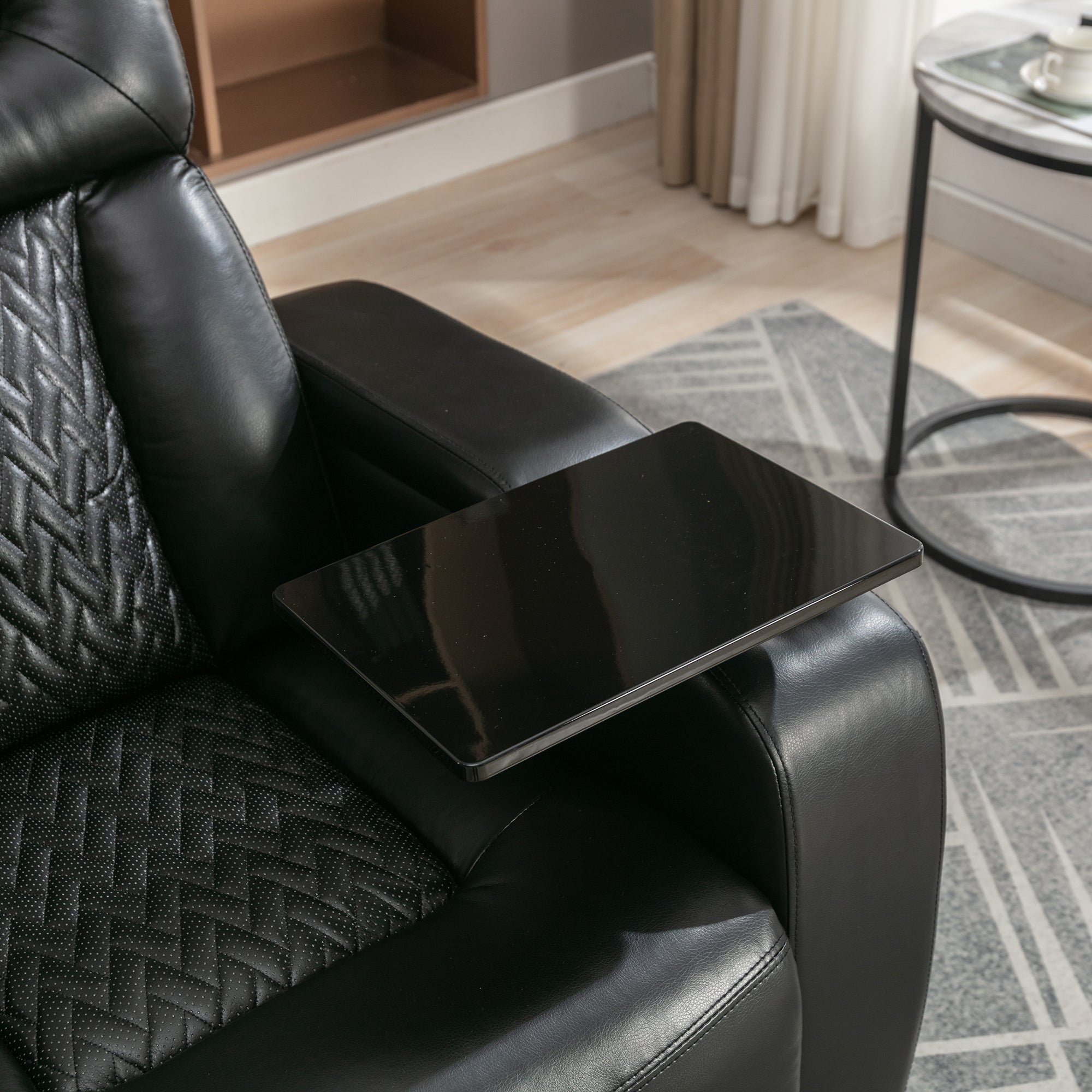 270 Degree Swivel PU Leather Power Recliner