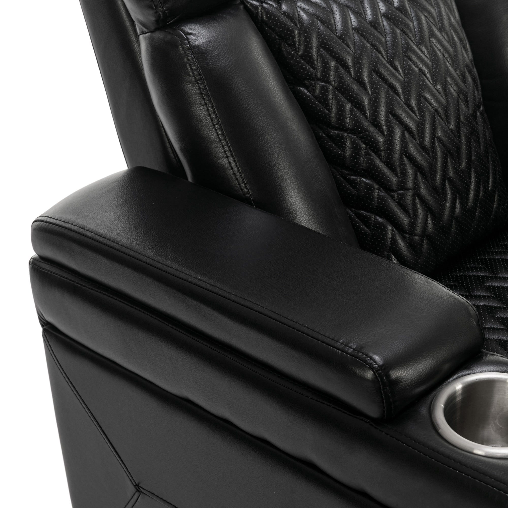 270 Degree Swivel PU Leather Power Recliner