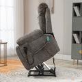 Castle 2.0 Lay flat Lift Chair, 26 Inch Wide Seat 71.5  Inch Length, With Back Up Battery, Dark Gray ‪(FREE 2 Years Warranty)