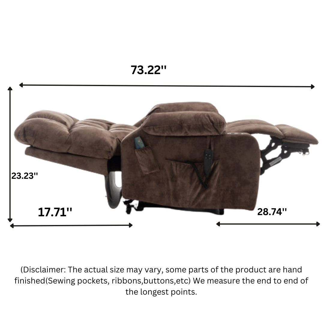 Bulkyriser power recliner with battery